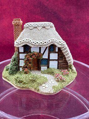 VINTAGE LILLIPUT LANE "STRAWBERRY COTTAGE" MINIATURE HANDMADE IN UK 1990 w/o BOX